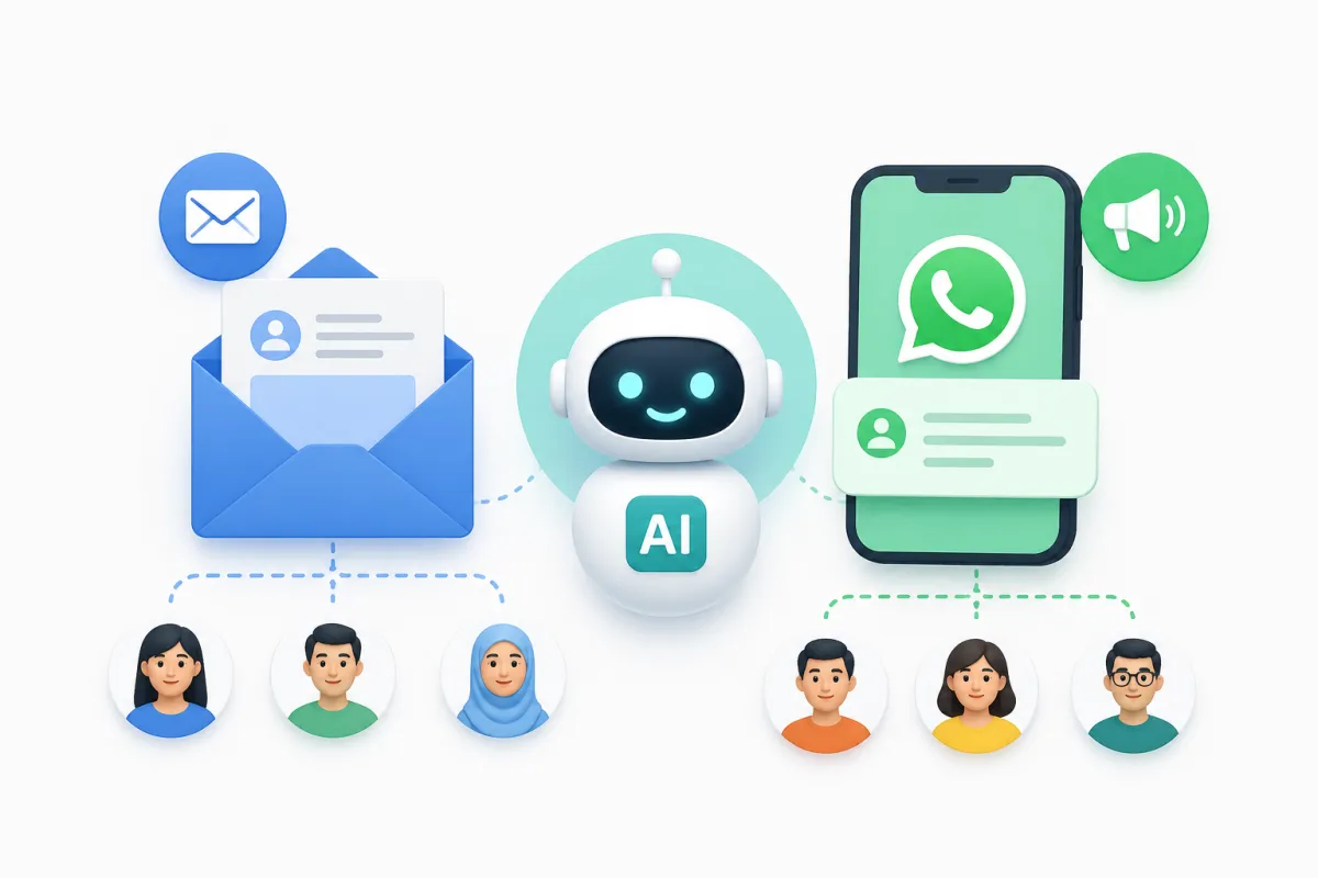 Pakai AI untuk Personalisasi Email dan Broadcast WA