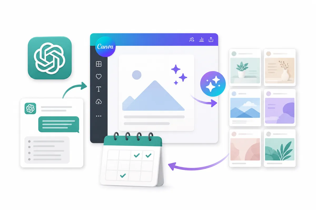 Integrasi Canva Magic dan ChatGPT untuk Konten Seminggu