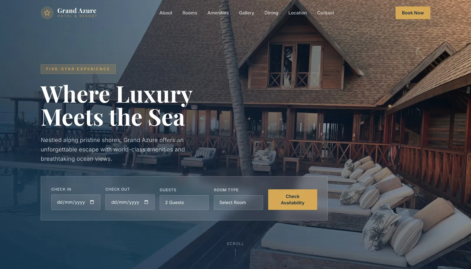 Landing Page Grand Azure Hotel & Resort