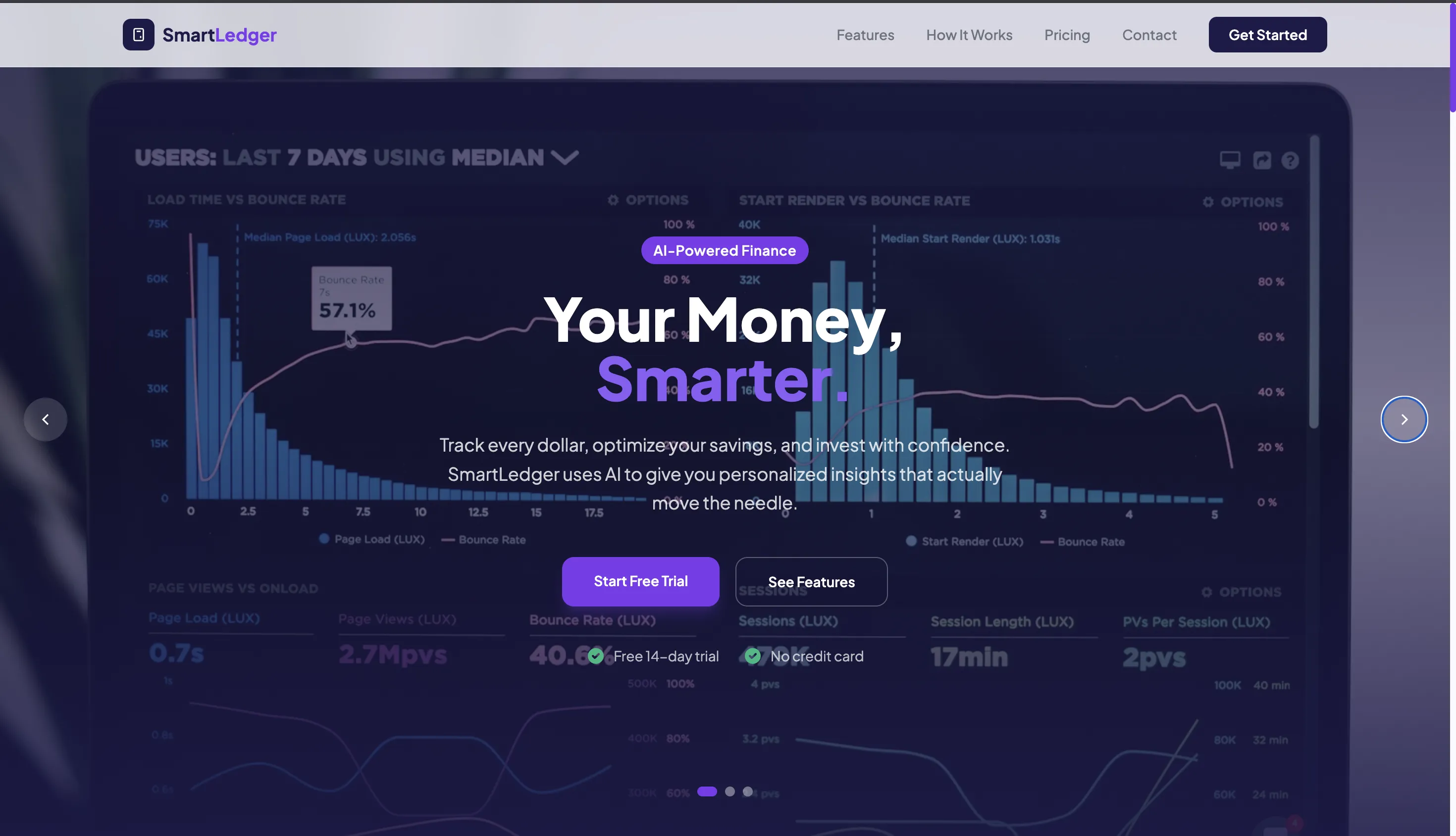 Landing Page SmartLedger Personal Finance